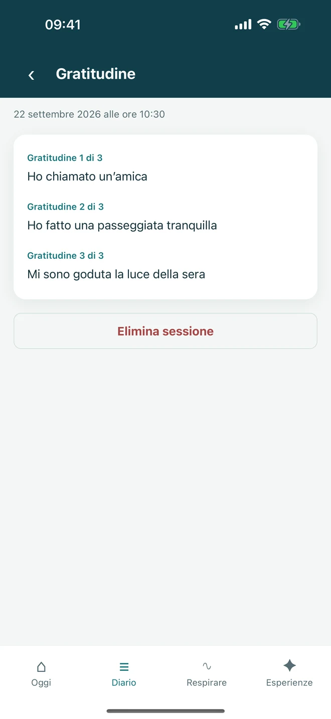Una pratica di gratitudine con una prima voce e due aggiunte facoltative, senza positività forzata.
