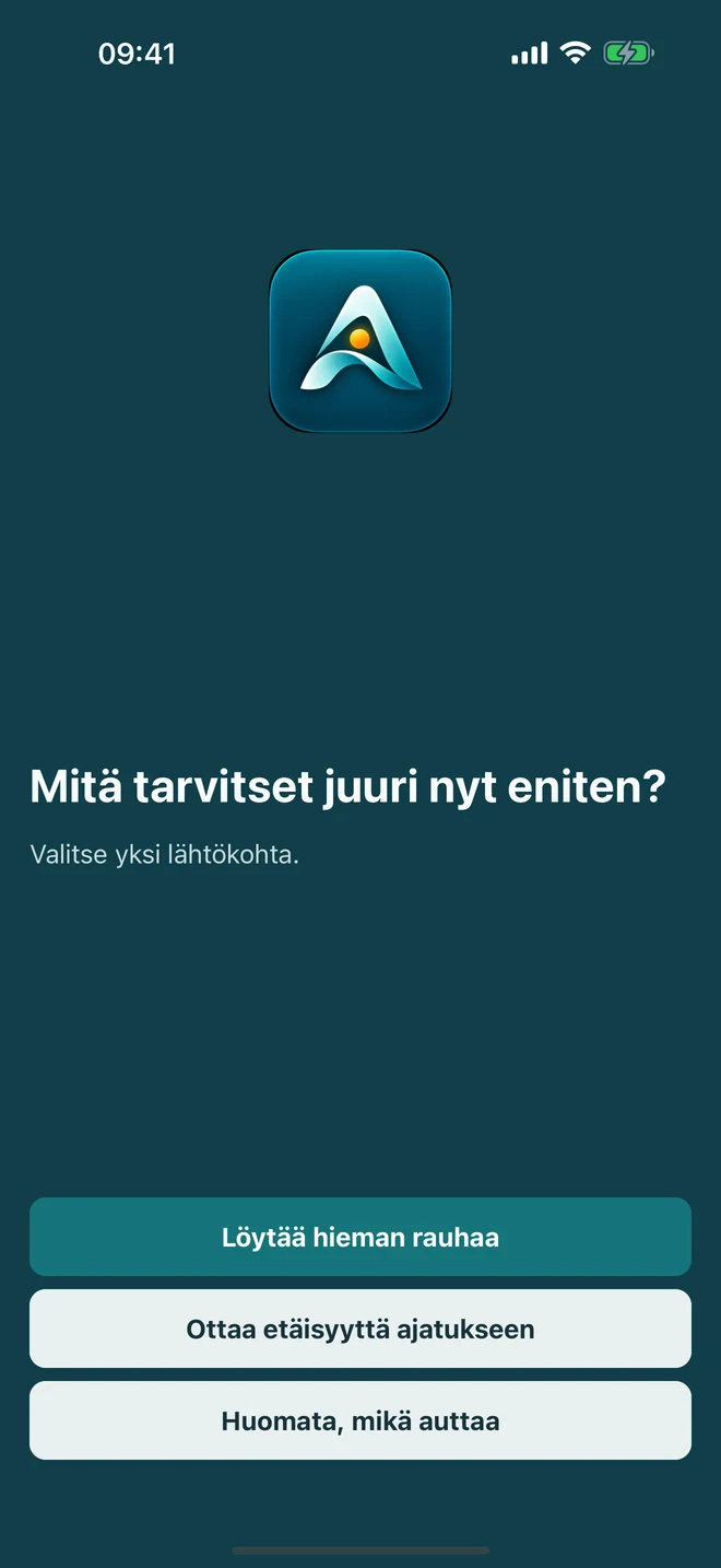 Lyhyt ensimmäinen valinta sen mukaan, mitä henkilö tarvitsee juuri nyt.