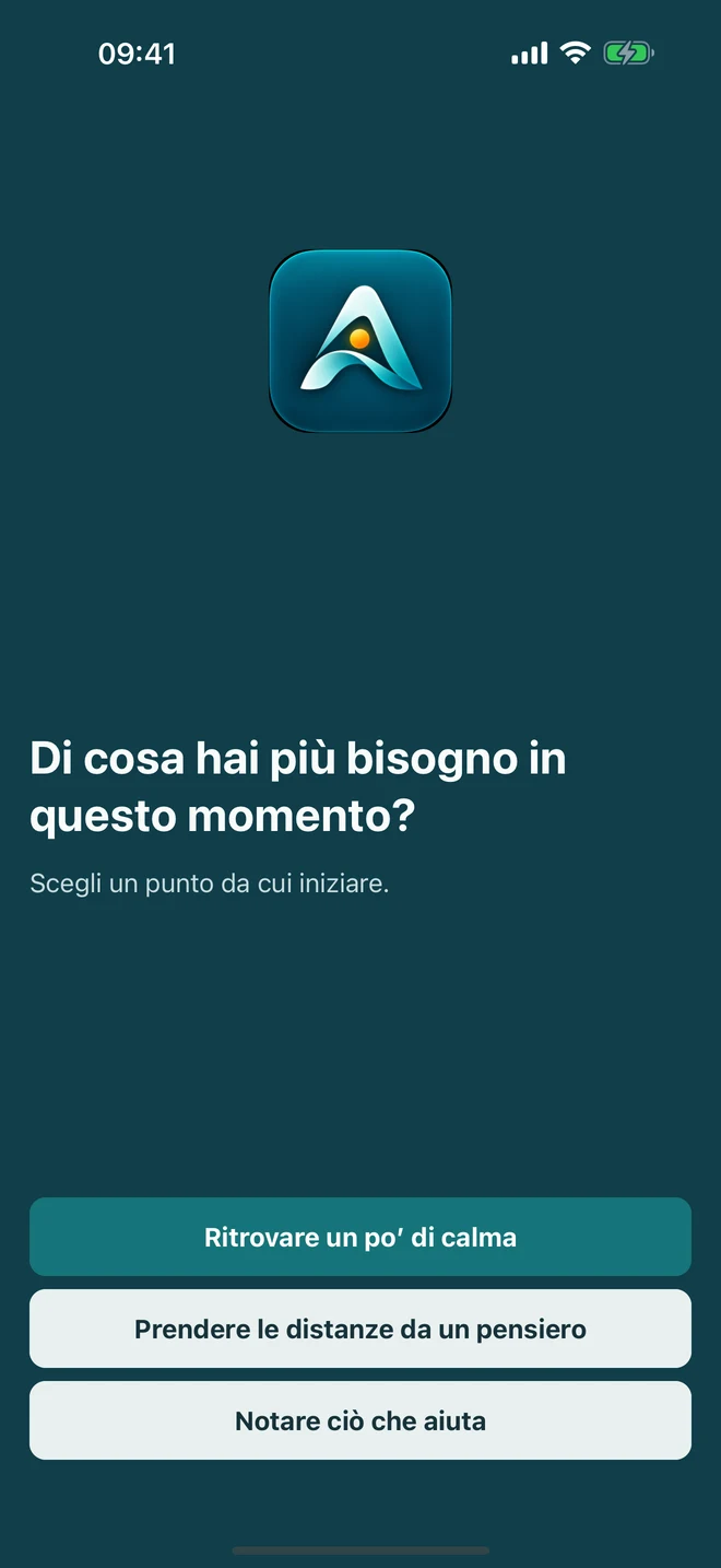 Una breve prima scelta in base a ciò di cui la persona ha bisogno in questo momento.